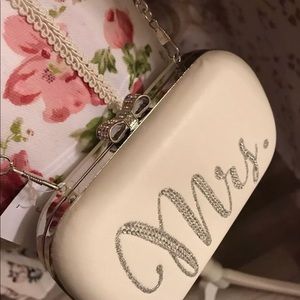 mrs bridal clutch